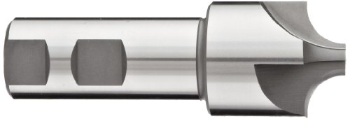 YG-1 E1237 High Speed Steel (HSS) Corner Rounding End Mill, Weldon Shank, Uncoated (Bright) Finish, Non-Center Cutting, 4 Flutes, 4