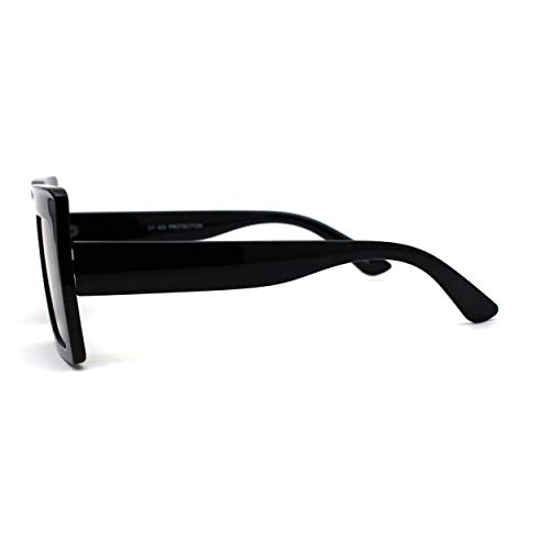 Womens Mod Thick Plastic Rectangle Sunglasses3