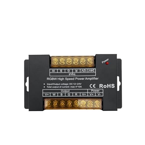 40A RGBW high power amplifier four channel signal repeater synchronous high speed stable low voltage 12-24V LED controller LED d