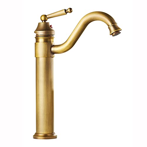 Robinet salle de bain grand format pour vasque profonde lavabo noir