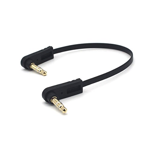 Cable de audio estéreo 3.5mm 15 cm, ángulo 90° x4 miniatura 3