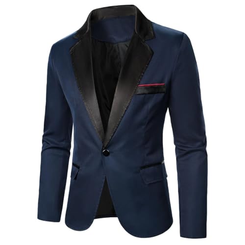 Men's Casual Formal Suit Jacket Daily Business Wedding Long Sleeve Single Button Blazer
