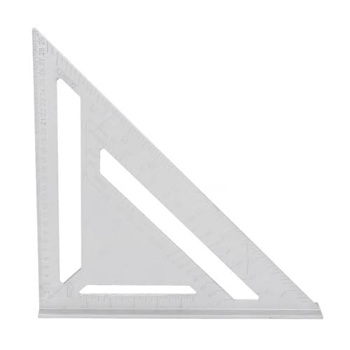 WOOXGEHM Rafter Square, Aluminum Alloy Accurate 45 Degree Framing Square, Clear Graduations Delicate 30Cm Triangular Carpenter Square for Woodworking