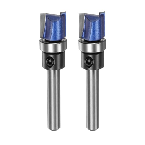 HARFINGTON 2pcs Pattern Flush Trim Router Bit 1/4