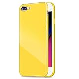 iPhone 7 Plus (5.5 inch) Jelly Case, ANLEY Candy Fusion Series - [1.5mm Slim Fit] [Shock Absorption] Classic Silicone Case Soft Cover for Apple iPhone 7 Plus (Goldenrod Yellow) + Free Screen Protector