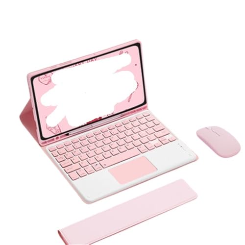 Funda iPad Air 11 2024 teclado rosa para estudiar y trabajar en cafeterías