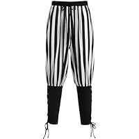 Odizli Pantalones medievales de lino para hombre, estilo gótico,