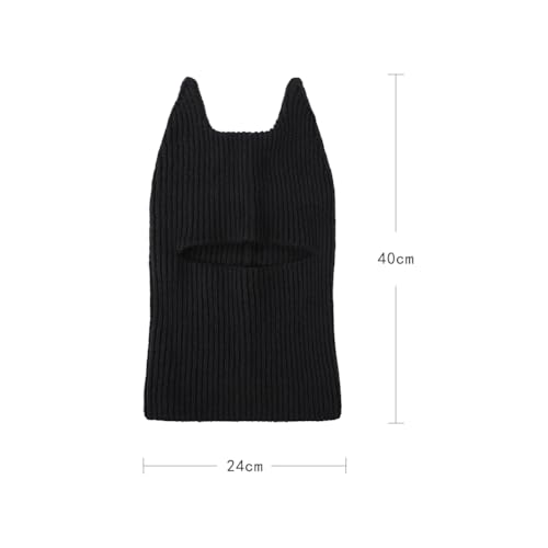 Máscara facial de balaclava con cuernos divertida para hombres y mujeres, gorro tejido de cubierta completa, protección contra el viento, gorra de esquí creativa miniatura 5