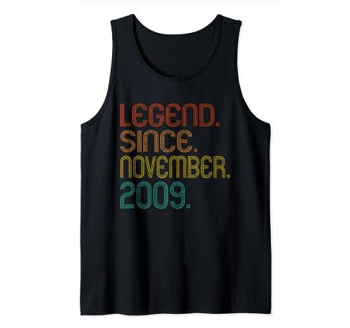 Legend Since November 2009 Birth Of Birthday Gifts Vintage Camiseta sin Mangas