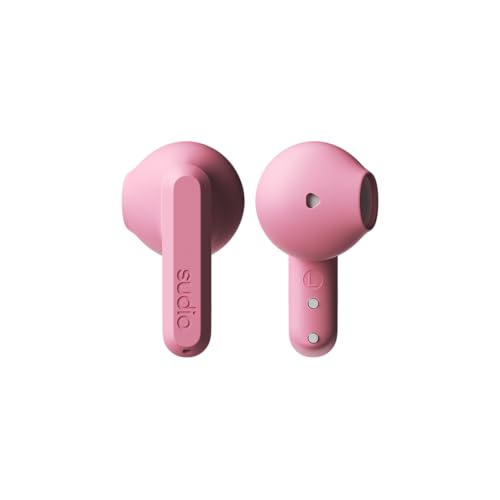 Image of Sudio A3 All-Day Wireless Earbuds - 25H Playtime, Bluetooth 5.4, Sweat & Splashproof, Balanced Sound, Clear Calls with Enhanced Mics, USB-C Charging, Made from Recycled Plastics (Pink)