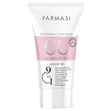 FARMASi CC Color Correcting Cream, Tinted Moisturizer Makeup Base with SPF 25, Lightweight Buildable Coverage, Natural Flawless Finish, All Skin Types, 1.7 fl oz, Light