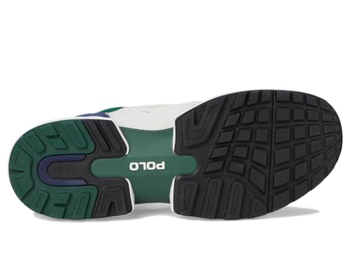 Polo Ralph Lauren, Men, Jogger Suede & Mesh Sneaker, Navy/Bianco/Green, 7, Medium3