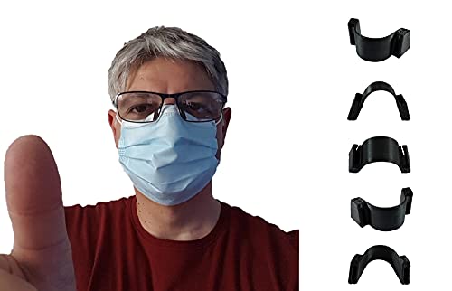 5 pince nez noirs anti buée pour masque - Empêche la buée - Maintient le masque - Entièrement biodégradable - Matériau souple de qualité supérieure - Fabriqué en France (5) Cover