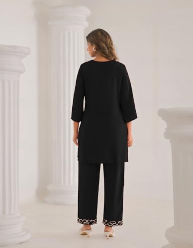 Image of SHIENZY Women Cotton Blend Co Ord Set | Two Piece Ethnic Outfit for Women | Solid Top and Palazzo Pants | Casual Lounge Wear | Stylish Comfortable Trendy Summer Co Ord Outfit