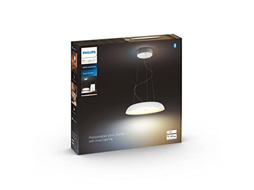 Philips Hue White Ambiance AMAZE Suspension 39W - Blanc, compatible Bluetooth (télécommande incluse), fonctionne avec Alexa, Google Assistant et Apple Homekit