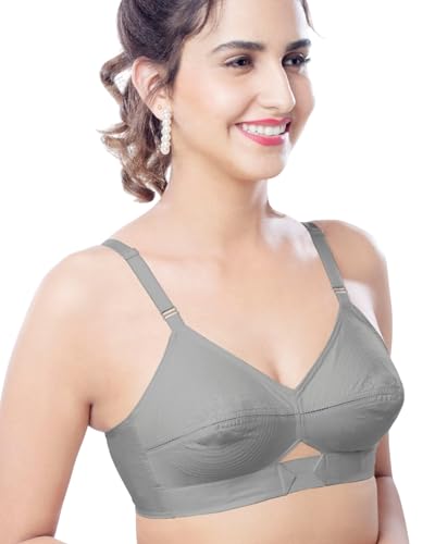Image of Brida Kavya Xtra Soft Cotton Round Stitch Bra for Women | Full Coverage | Non-Padded | Wireless | Double Layer Saree Bra | Daily Use Combo Color May Vary