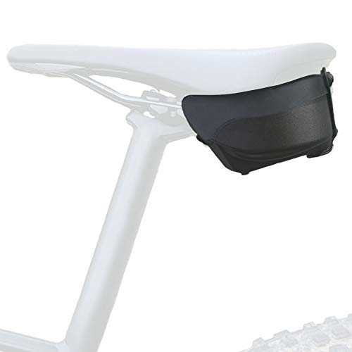 Cyckit Aeroclam P2 Bike Saddle Bag Compact Seat Bag Cycling Small Under Seat Hard Shell Waterproof Aerodynamic for Mountain Road Bike Flat Top Medium Lower