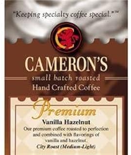 Cameron's Coffee Vanilla Hazelnut Flavored Whole Bean Coffee, Light Roast, 100% Arabica, Bulk, 4-Pound Bag, (Pack of 1)