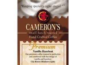 Cameron's Coffee Vanilla Hazelnut Flavored Whole Bean Coffee, Light Roast, 100% Arabica, Bulk, 4-Pound Bag, (Pack of 1)