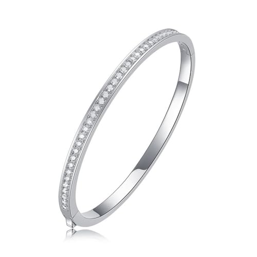 Bracelet en moissanite D VVS1 et argent 925, l'éclat joaillier pur