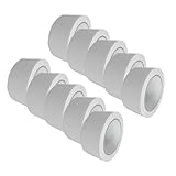 10x Handelskönig PVC-Schutzband weiß 50 mm x 33 m glatt Klebeband Putzerband Putzband