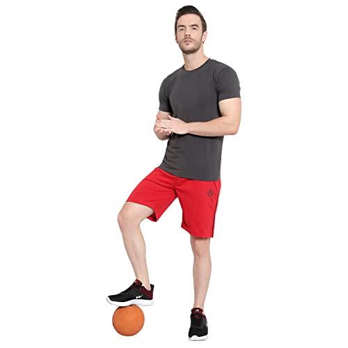Image of DIA A DIA Men's Cotton Shorts with Zipper Pockets - Elastic Waist with Drawstring, Comfortable Casual & Gym Shorts for Men, Sizes M to 5XL (28-46 Inch Waist), Plus Sizes