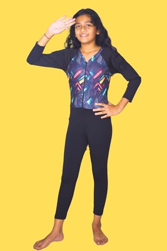 Image of Aqua Holic Unisex Swimming And Skating Full Suit For Girls - Comfortable, Quick-Dry,UV Protection, Stretchable Fabric