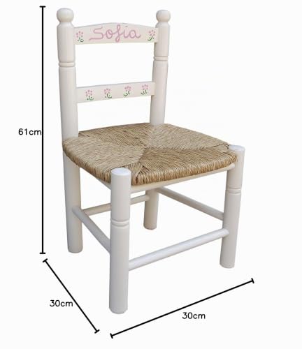 Miniatura 3 de Makondo Import-Export Silla Infantil Personalizada 6 Colores 34x30x60 Blanco