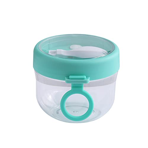 TITA-DONG Récipients D'avoine de Nuit avec Couvercles, Bocaux D'avoine de Nuit Mason, Tasses de Céréales en Plastique Portables et étanches(Vert)