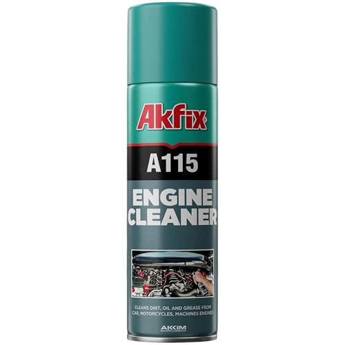 Akfix A115 Engine Cleaner and Degreaser - Quick and Bright Cleaner for Car, Motorcycle, Automotive and Machine Engine - Oil Grease Remover, Degreaser Cleaner Spray | 1 Pack, 16.9 Oz.