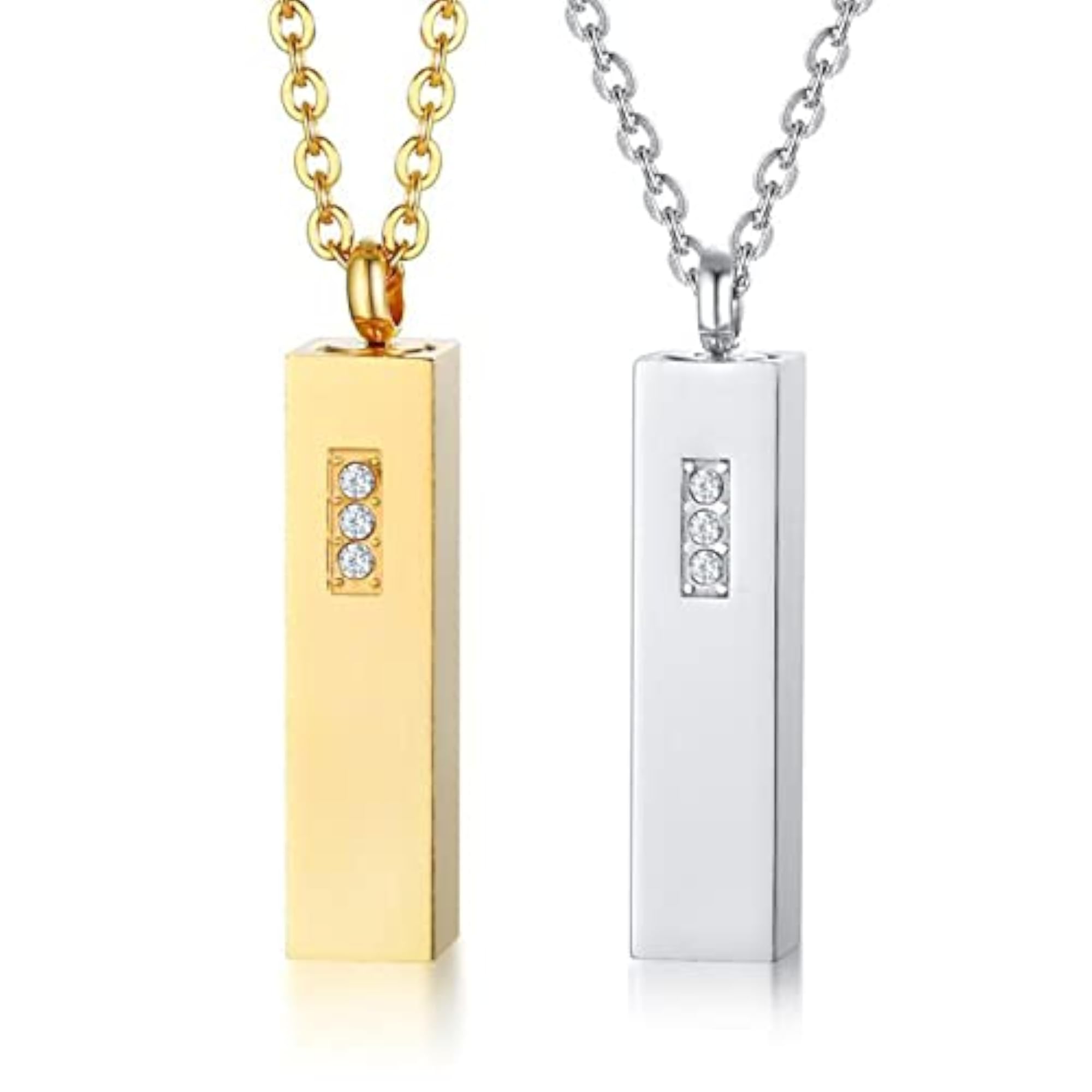 20 Chain Ashes Urn Pendant Necklace, Keepsake for Men & Women