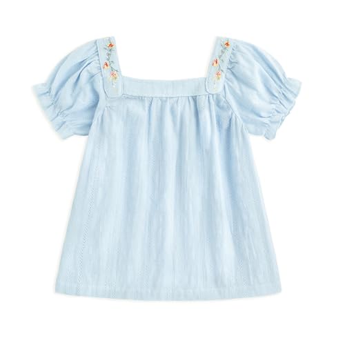 Image of Curipeer Toddler Girls Shirt Summer Casual Puff Short Sleeve Blouse Tops for Baby Girl