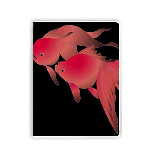 Carnet de notes poisson japonais avec couverture souple gomme pour journal intime