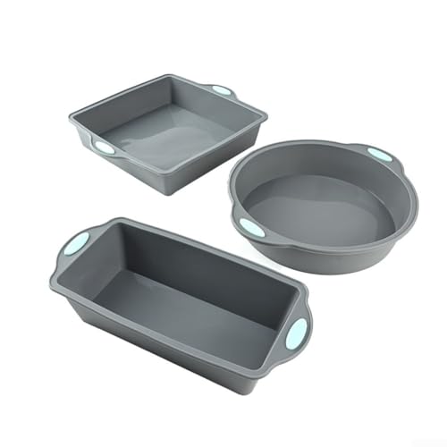 Moldes de silicona para repostería casera moldes redondo cuadrado rectangular para meriendas 2