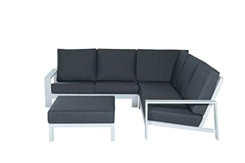 Garden Impressions Lincon 4 Teiliges Lounge Set - weiß/schwarz