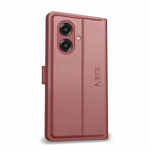 Image of AIBEX Compatible for Samsung A07 4G / Samsung M07 4G / Samsung F07 4G Flip Cover Leather Finish | Inside TPU with Card Pockets | Wallet Stand | Complete Protection Flip Case Brown