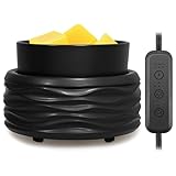 VICTORIA AROMA Ceramic Wax Melt Warmer for Scented Wax, Electric Wax Warmer with Timer, Oil Burner & Candle Melter, Adjustable Heat & Auto Shut-Off, Home Office Decor Gift（Black）