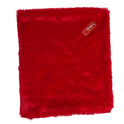Image of Quago Fur Fabric Unstitched Super Soft Cloth for Baby Photoshoot, Soft Toys Making, Art and Craft, Dress Material, Decoration etc. (1 Mtr, 60 Inch Pana) (Red)