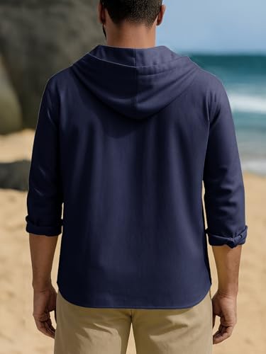 Image of Noble Monk Men's Relax Fit Hooded Shirt || Casual Wear for Men || Full Sleeve Shirts || Stylish Shirt for Men