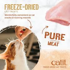 Catit Freeze-Dried Nutritional Treats: All-Natural, No Artificial Flavors, Suitable for All Cat Breeds and All Life Stages - Chicken Flavour 28 G 1