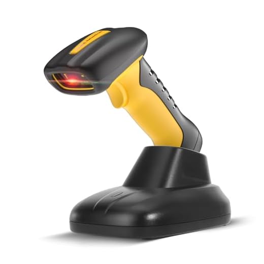 NetumScan Escáner de código de barras inalámbrico Bluetooth 1D/2D de grado industrial IP67 resistente al agua y resistente a caídas de 7 m, batería de 2600 mAh con base de carga compatible con POS, PC