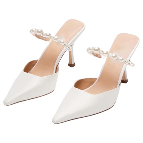 Pointy Toe Heels for Women with Stone Pattern Kitten Heel Pumps with Strap Slip on Elegant Fashionable Design Perfect for Party and Date