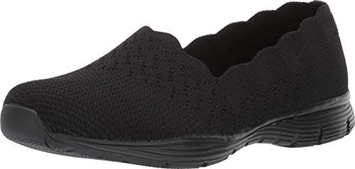 Image of Skechers Women's Seager Stat Scalloped Collar Engineered Skech-Knit Slip-on Classic Fit Loafer