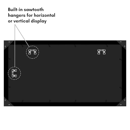 Americanflat 12x24 Picture Frame with Polished Plexiglass - Black Picture Frame - Wide Photo Frames Made of Engineered Wood for Vertical or Horizontal Wall Display - Epic Collection - Black