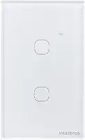 Interruptor Touch Inteligente Zigbee com 2 Teclas EZS 1002 Branco Intelbras