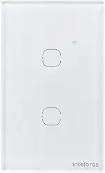 Interruptor Touch Inteligente Zigbee com 2 Teclas EZS 1002 Branco Intelbras