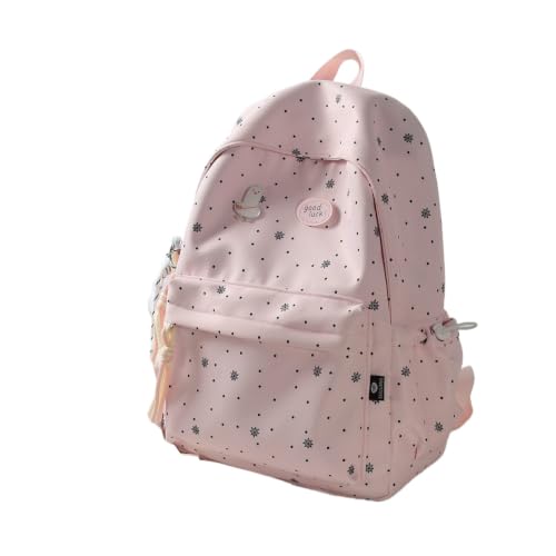 Mochila escolar grande ligera Y2K juvenil con estampado para viaje