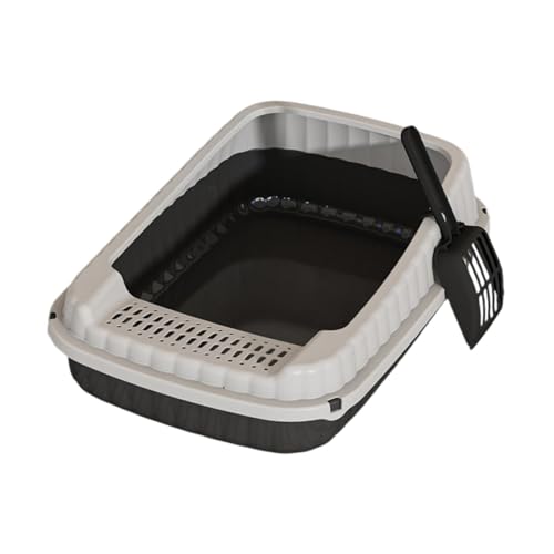 Caja sanitaria para gatos con borde abierto y pala negra miniatura 7