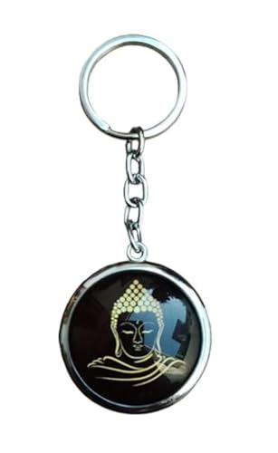 Porte-clés Gautam Bouddha en verre pour accompagner vos trajets quotidiens