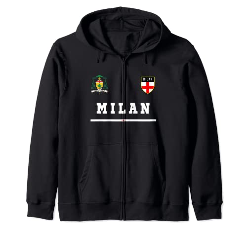 Milan Sport/Calcio Jersey Bandiera Calcio Italia Felpa con Cappuccio